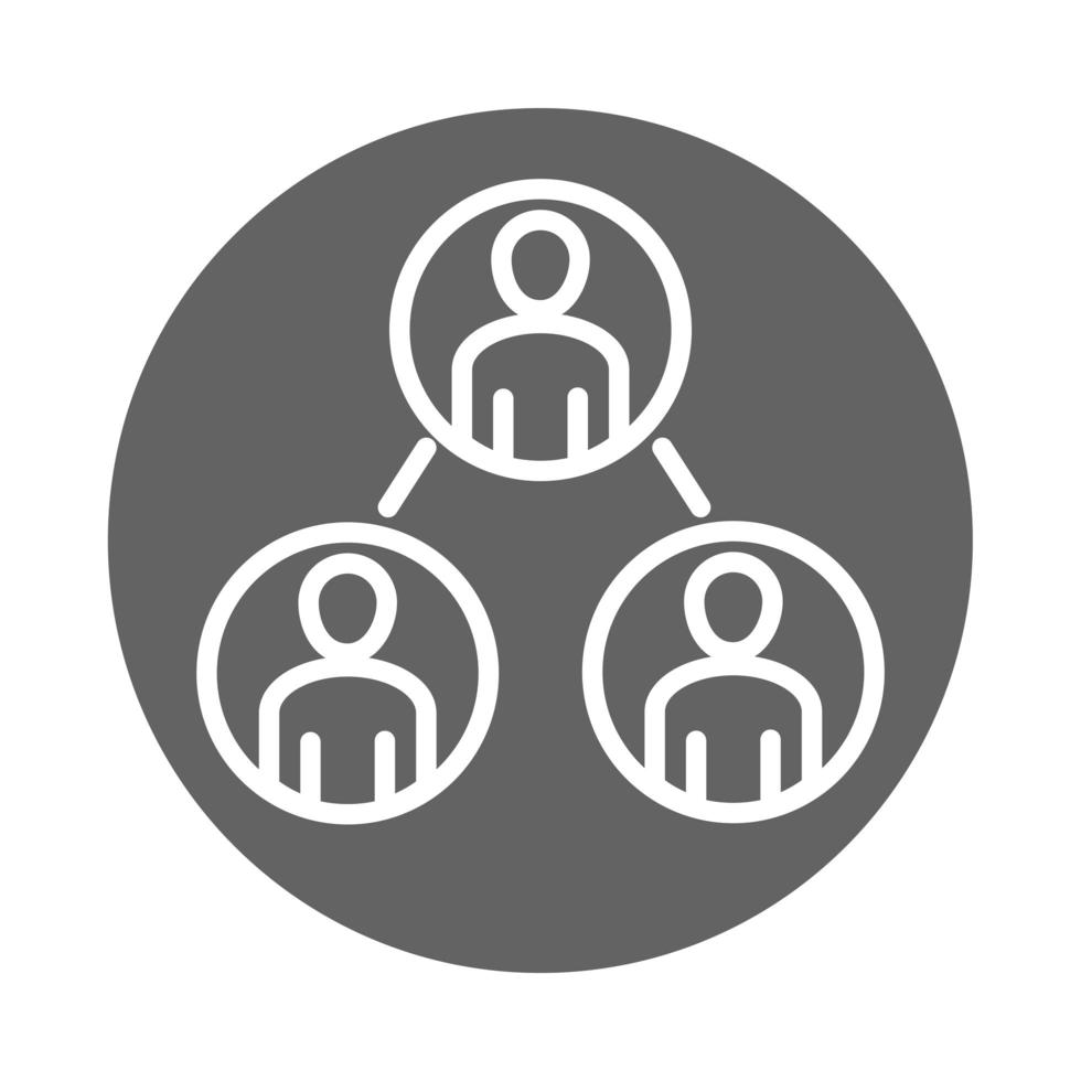 people partnership office coworking business workspace block and line icon vector