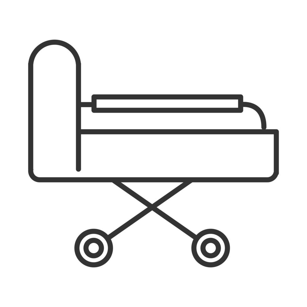 medical stretcher equipment world disability day linear icon design vector