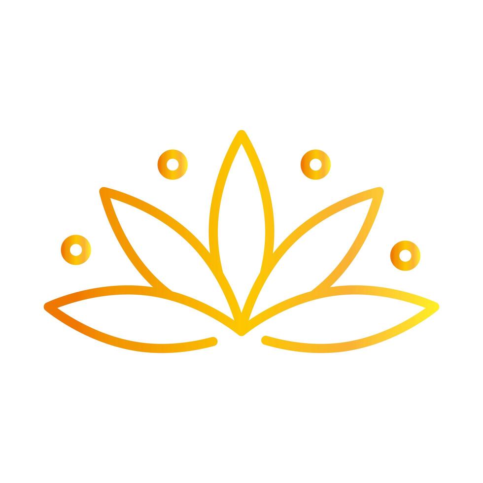 lotus flower floral decoration ornament gradient style icon vector