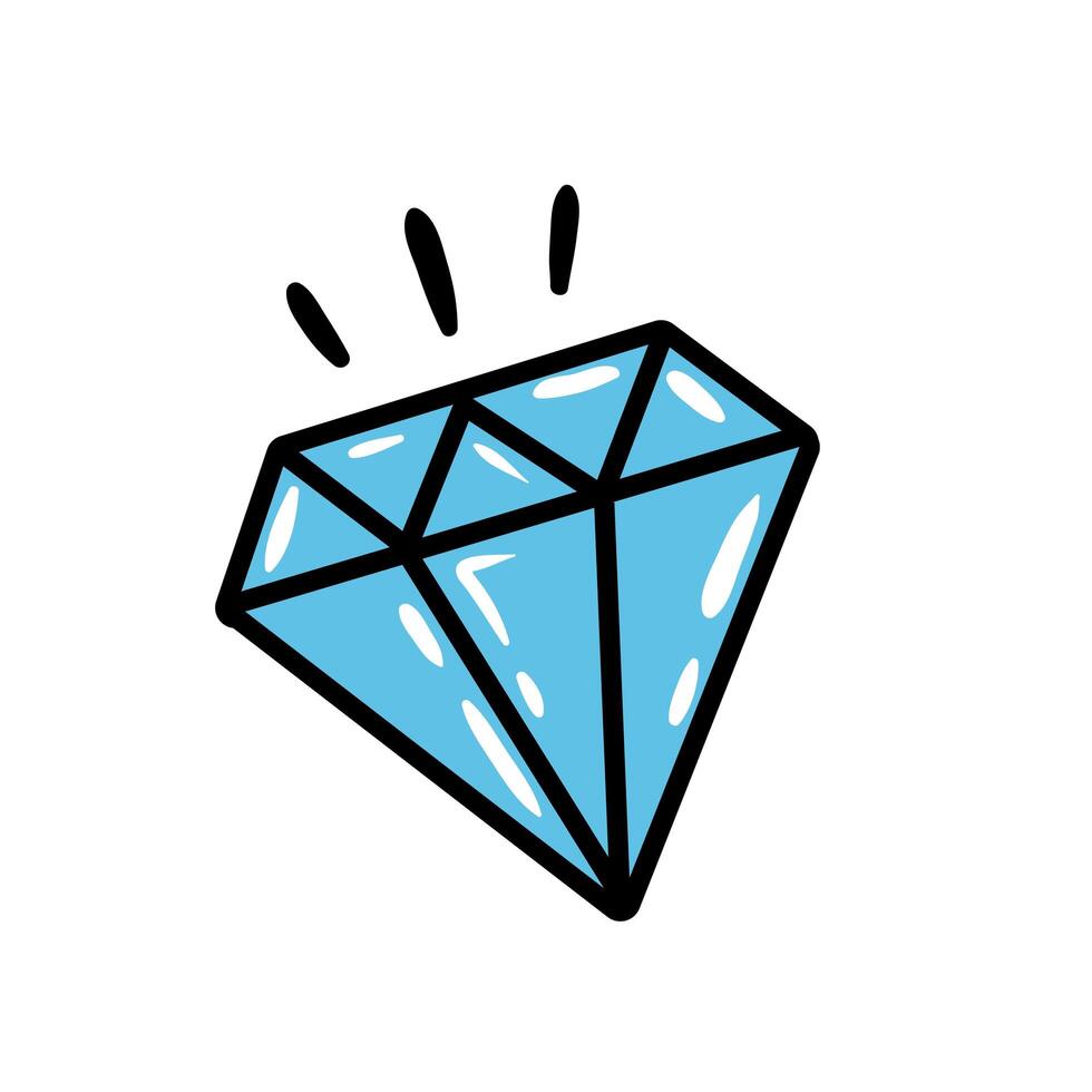 diamond pop art flat style vector