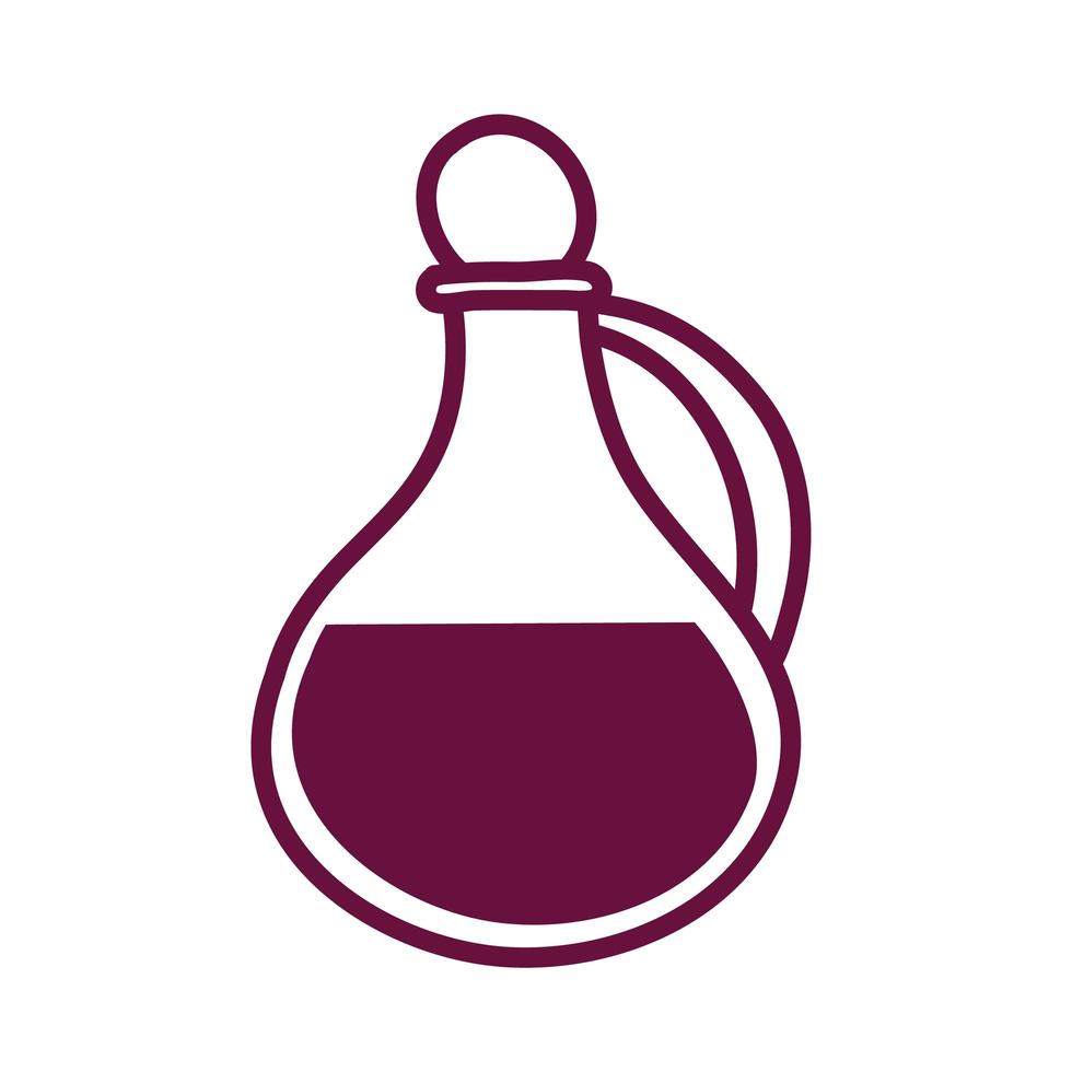 wine jar drink line style vector