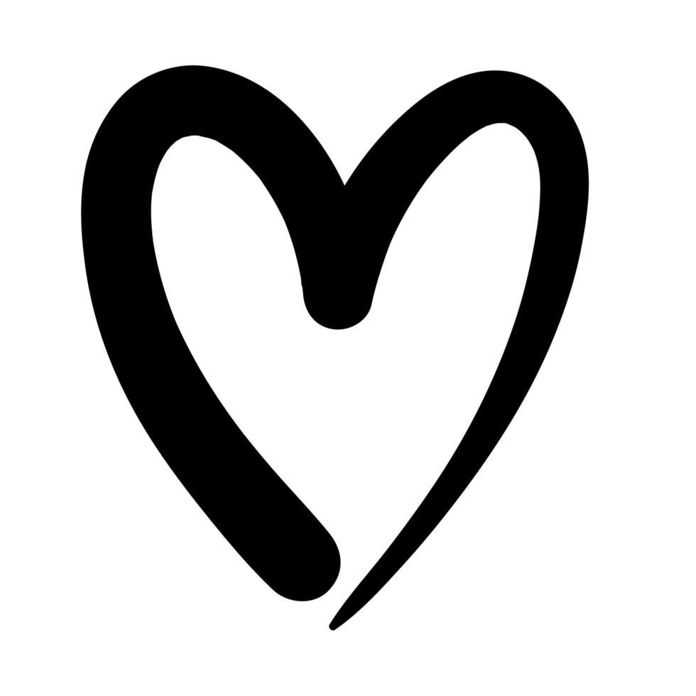 heart love work art silhouette style vector