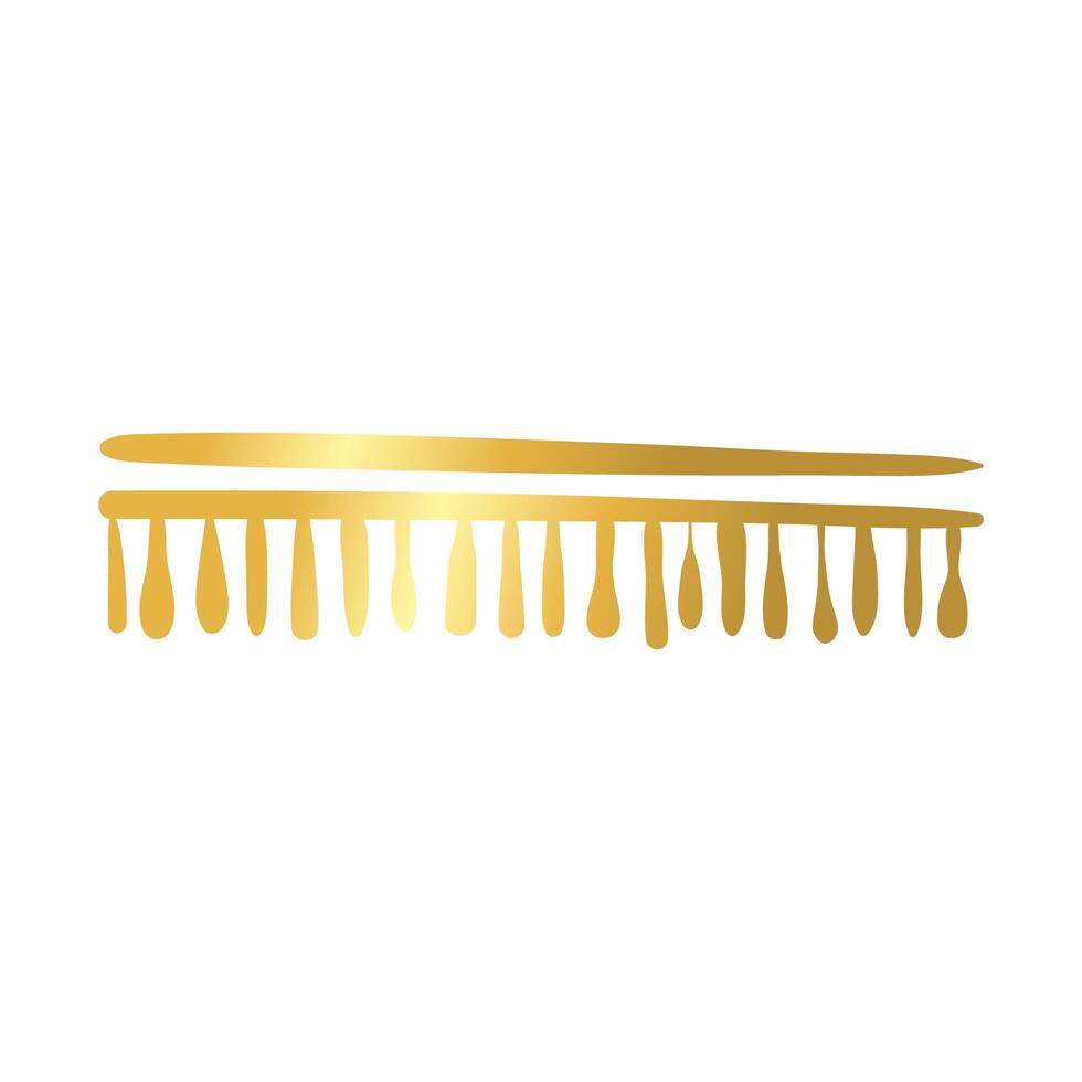 elegant strokes frame decoration golden gradient style icon vector