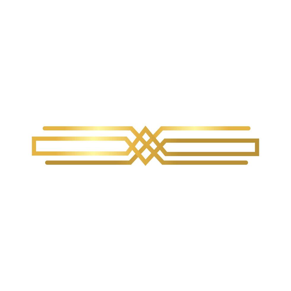 elegante marco victoriano decoración icono de estilo degradado dorado vector