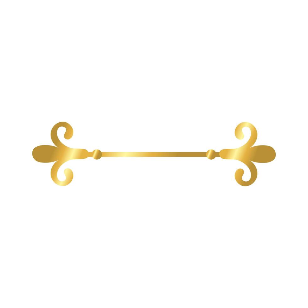 elegante borde decorativo marco dorado degradado estilo icono vector