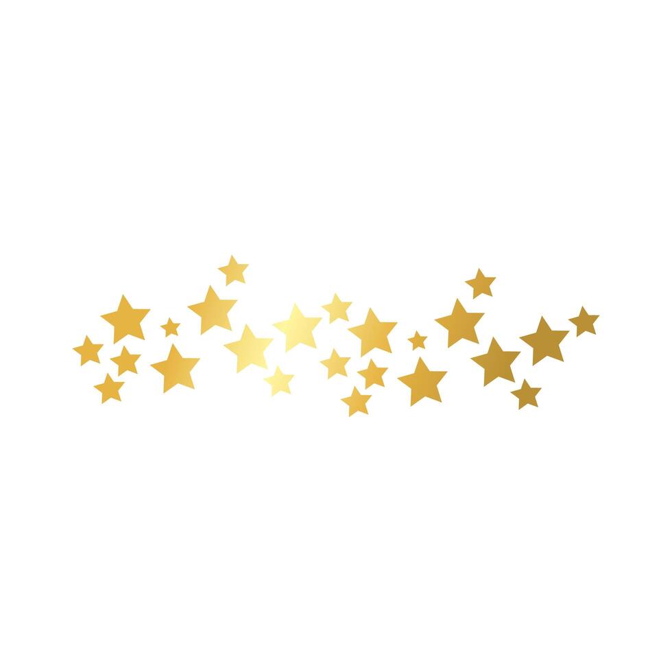 icono de estilo degradado dorado de decoración de marco de estrellas vector