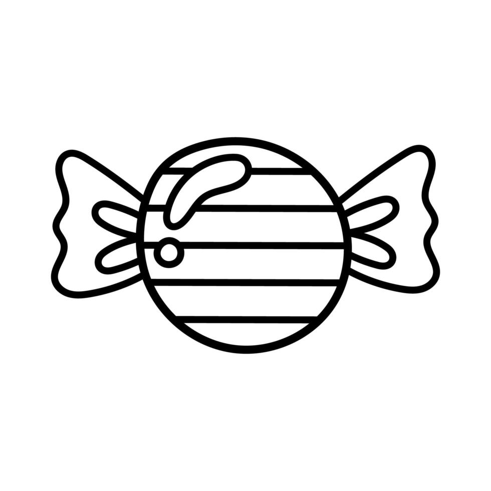 sweet candy line style icon vector