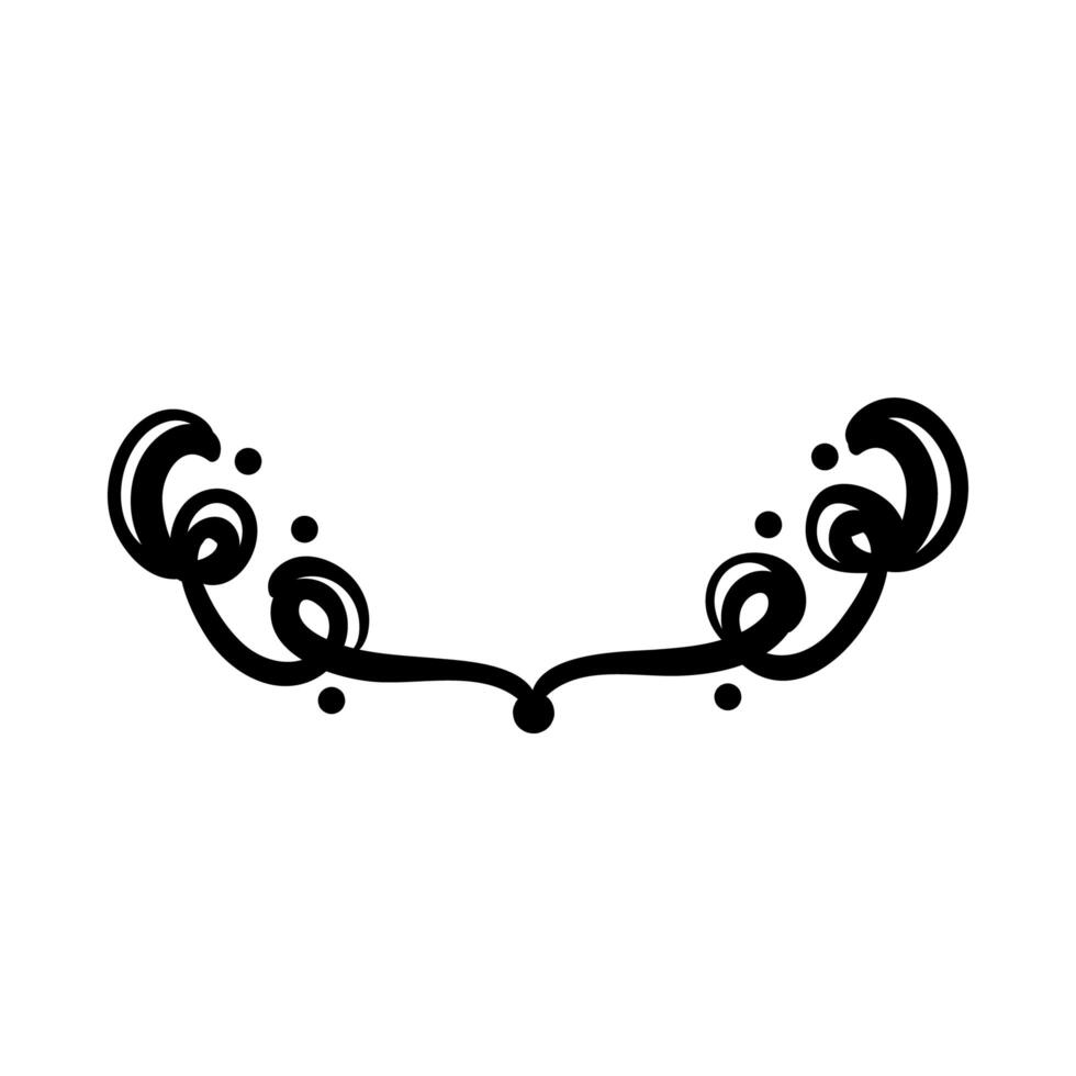 elegant border frame decoration silhouette style icon vector