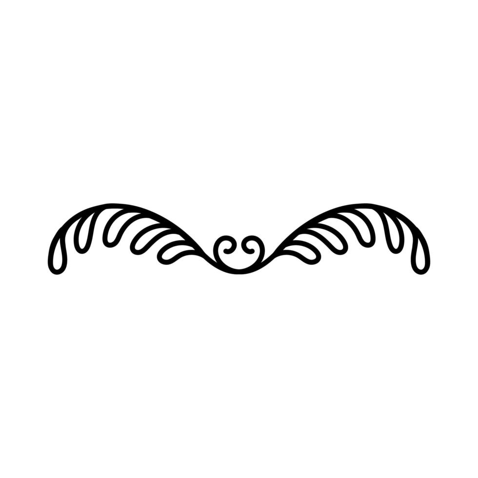 elegant border frame with leafs decoration silhouette style icon vector