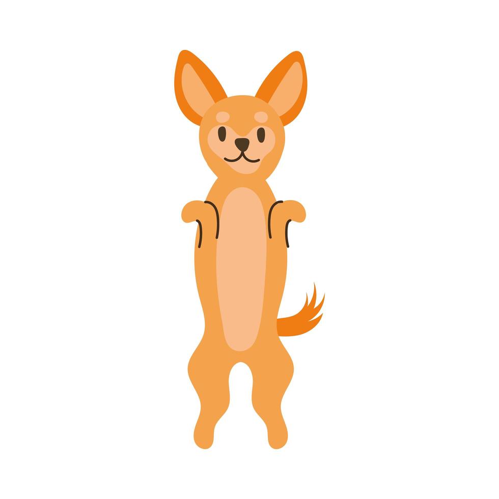 lindo perro mascota mano dibujar icono de estilo vector