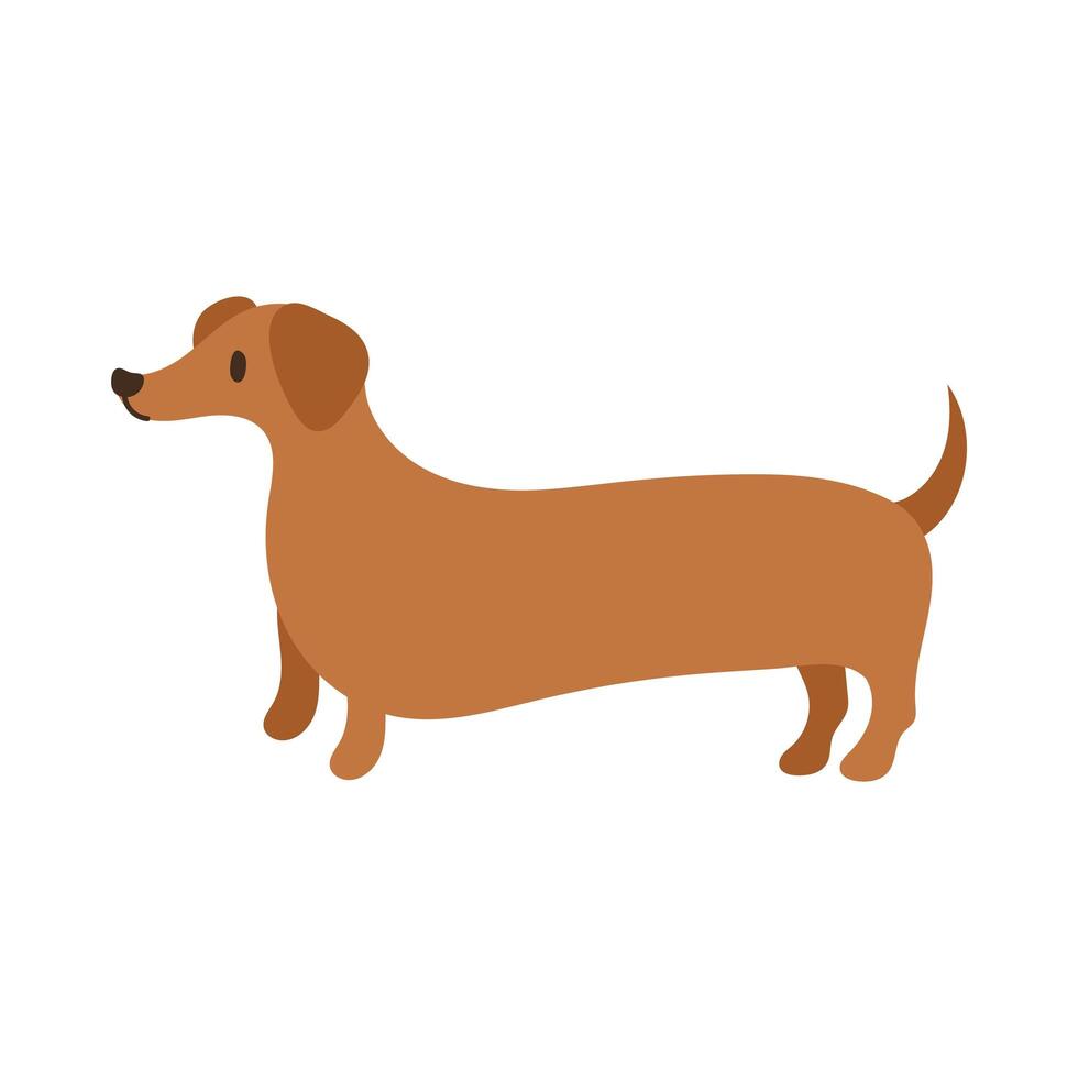 cute dog pet hand draw style icon vector