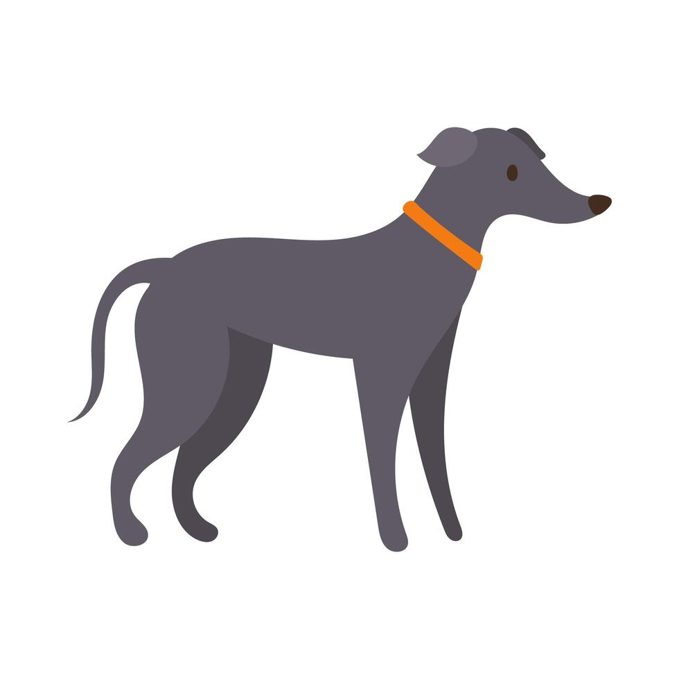 cute dog pet hand draw style icon vector