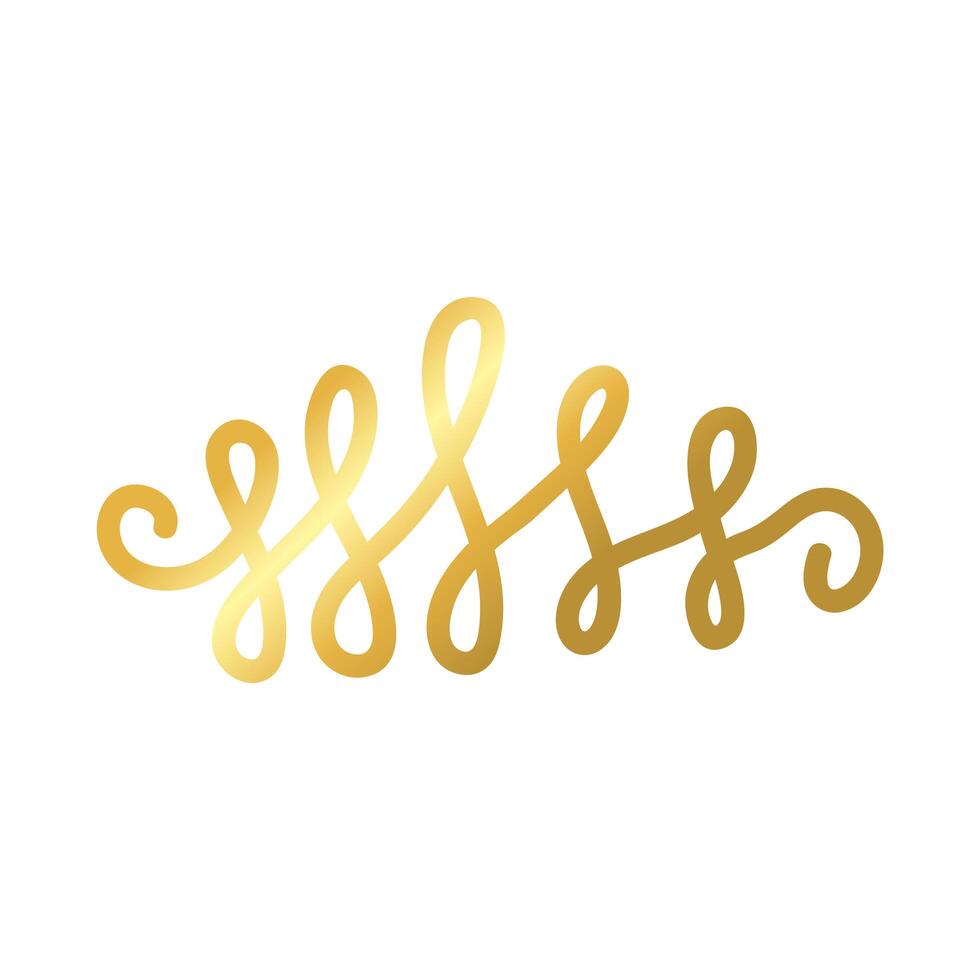 elegant border frame calligraphic decoration golden gradient style icon vector