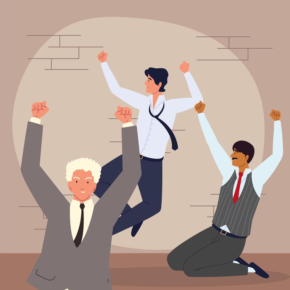 business people enjoyment vector