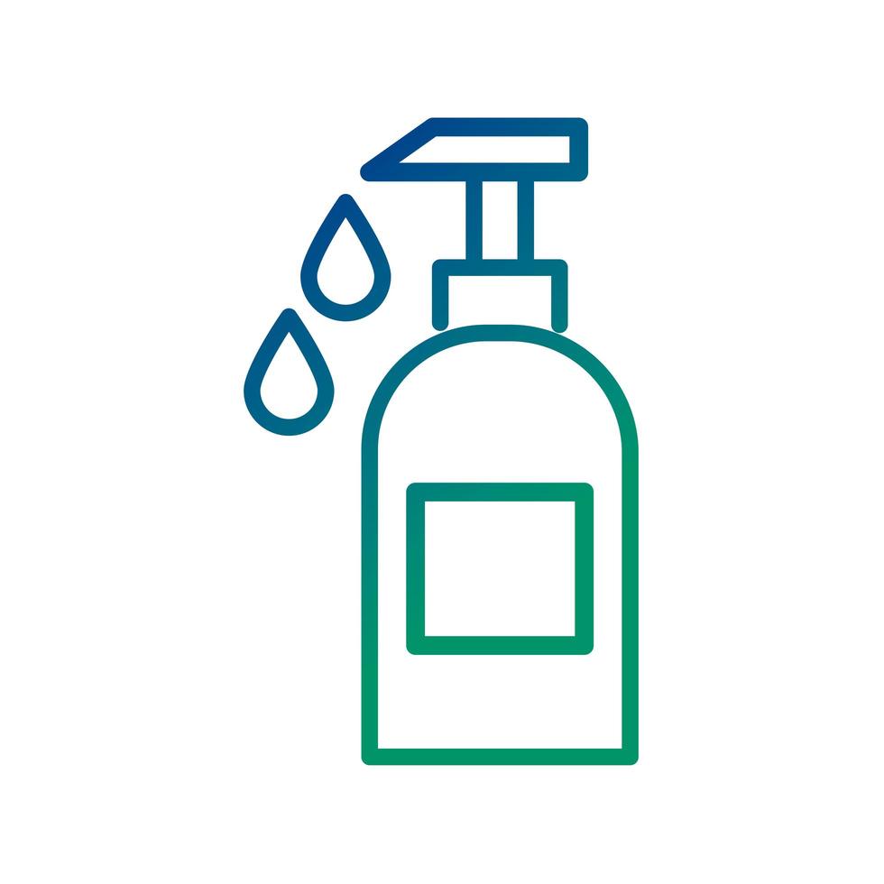 icono de línea de botella de jabón antibacteriano vector