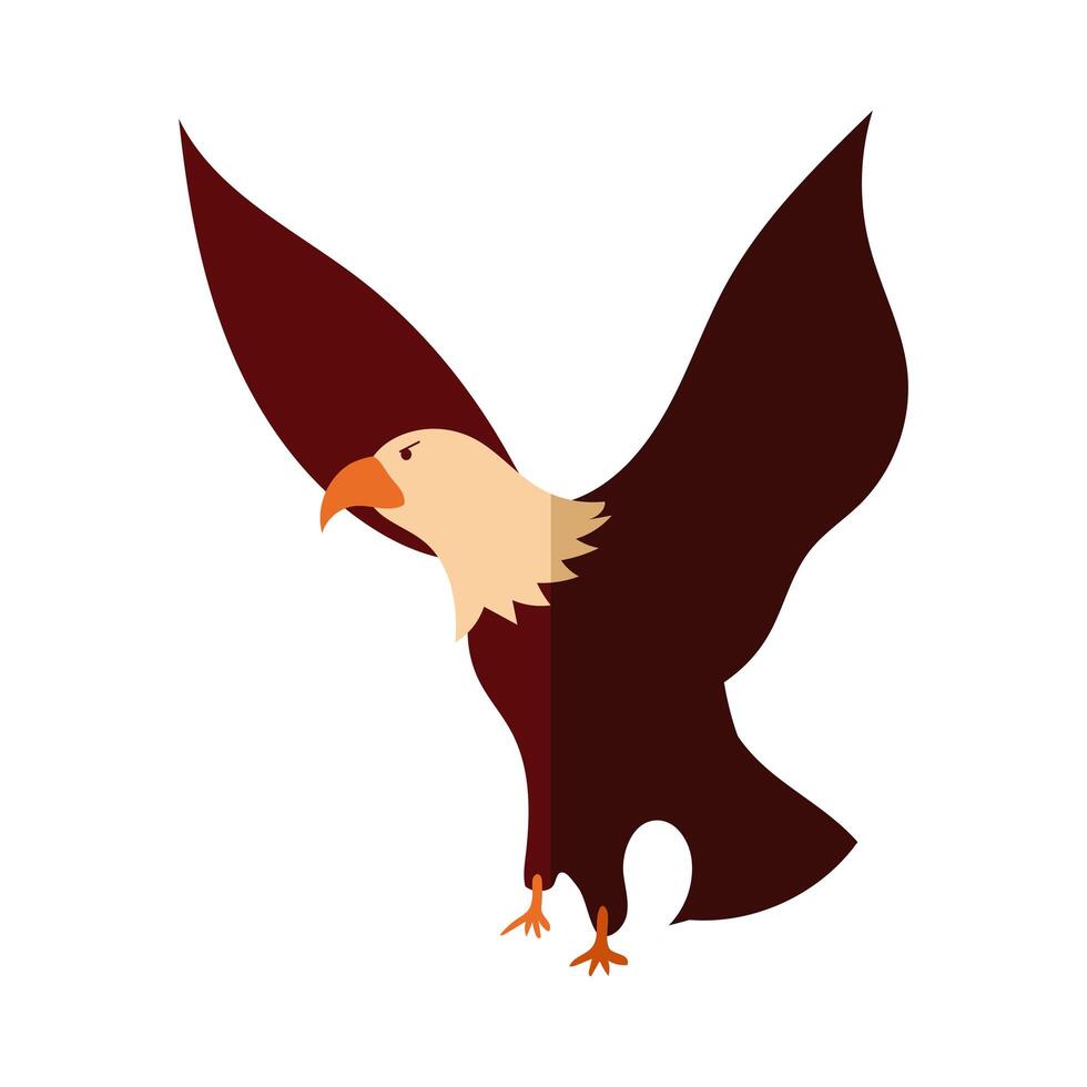 águila calva usa estilo plano detallado vector