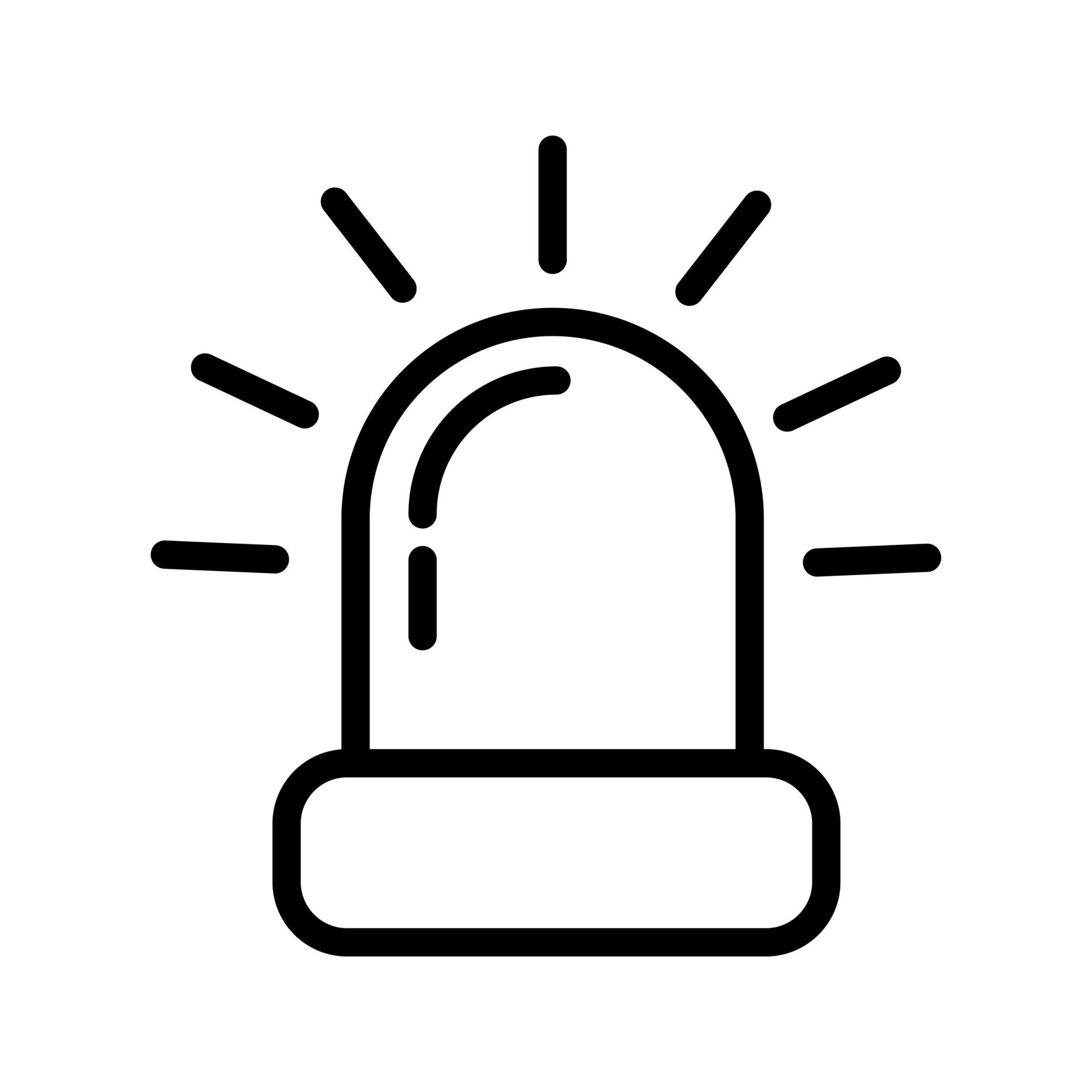 emergency alarm light line style icon 2603713 Vector Art at Vecteezy
