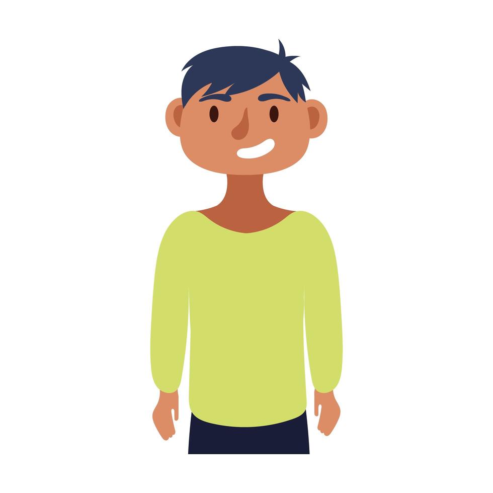 young man avatar character icon vector