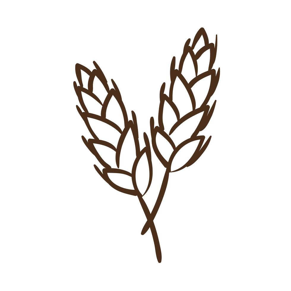 spikes barley line style icon vector