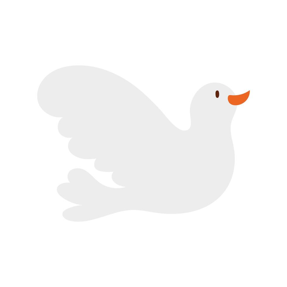 dove bird flying peace icon vector