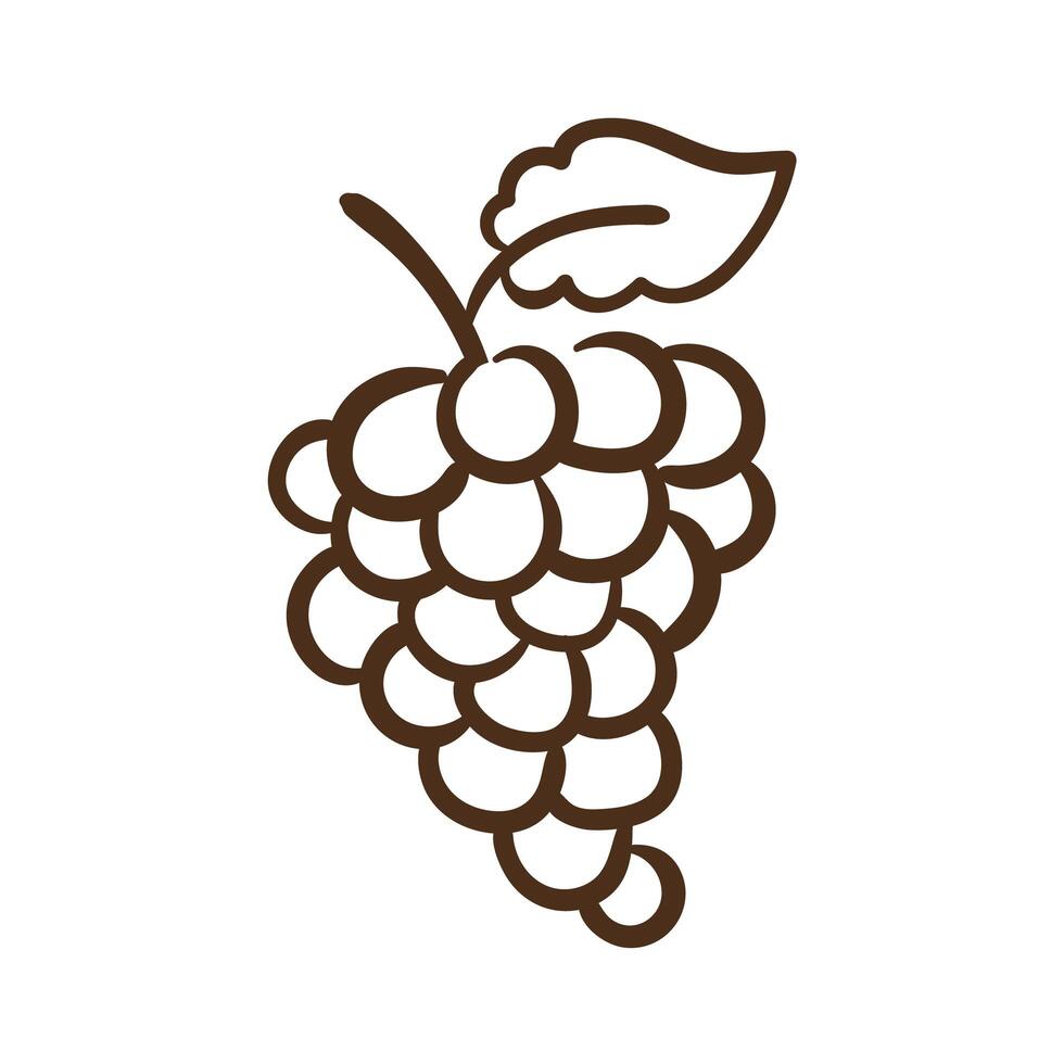 grapes fresh fruits line style icon 2604073 Vector Art at Vecteezy