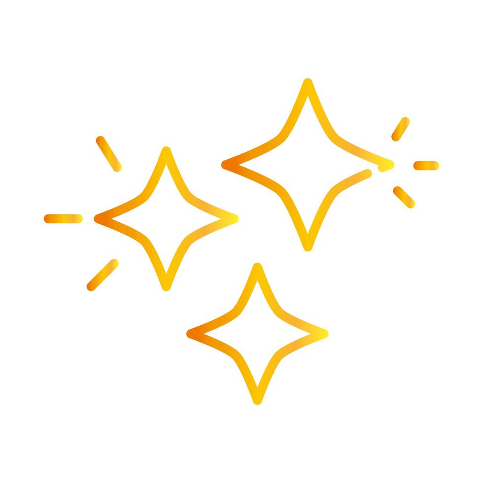 stars decoration ornament festive gradient style icon vector