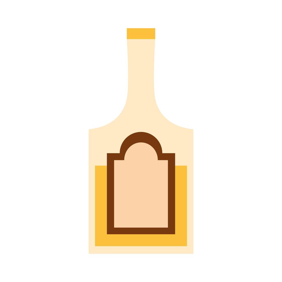 bottle tequila drink beverage alcohol flat icon vector