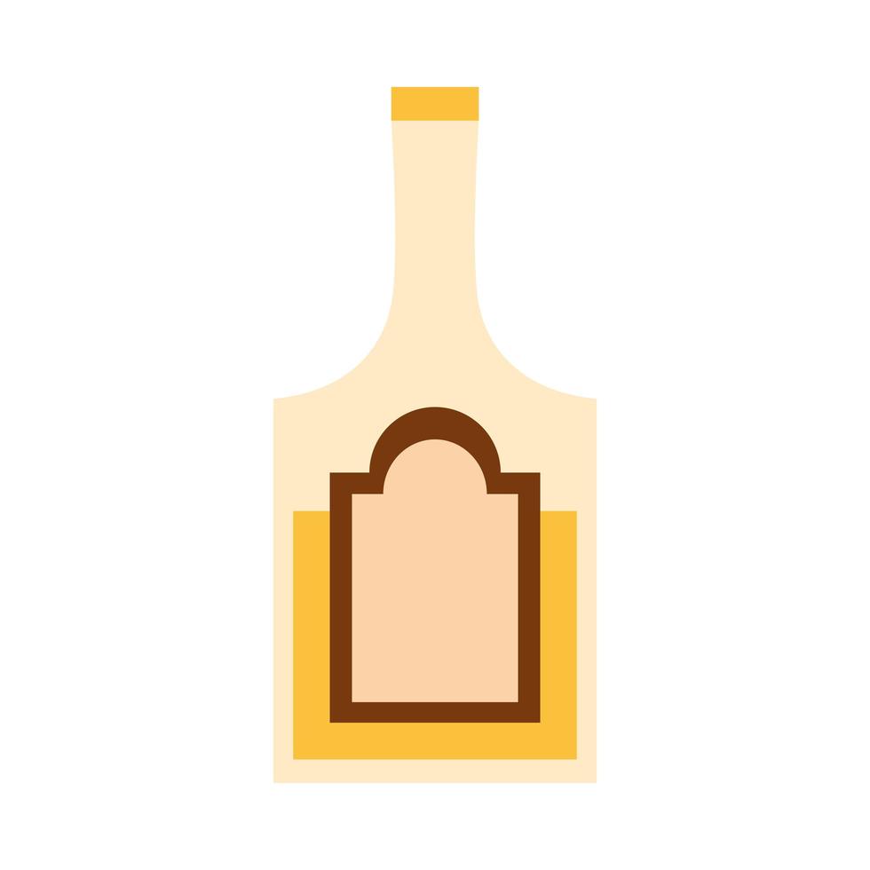 bottle tequila drink beverage alcohol flat icon vector