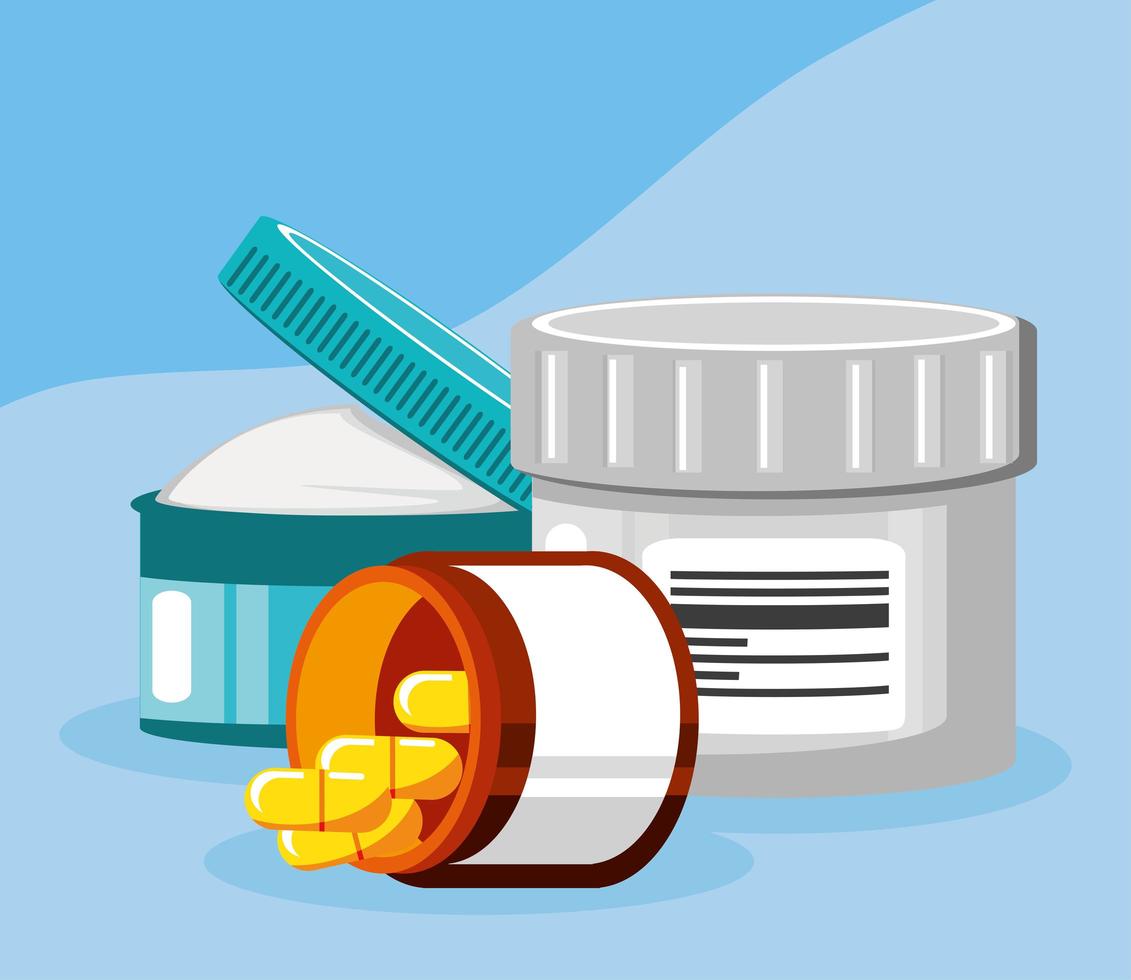 medicine products healthcare vector