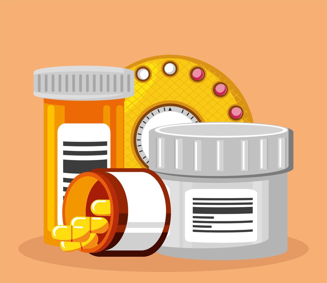 medicine painkiller variety vector