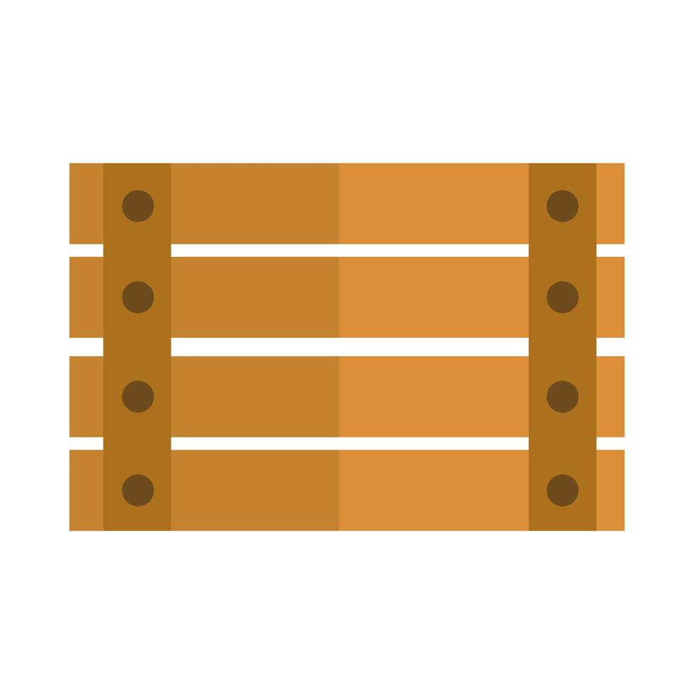 agriculture and farming wooden box storage flat icon style vector