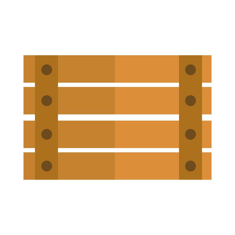 agriculture and farming wooden box storage flat icon style vector