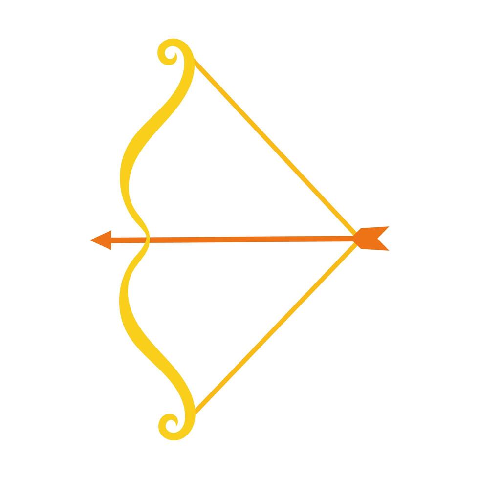 arch with arrow dussehra golden icon vector