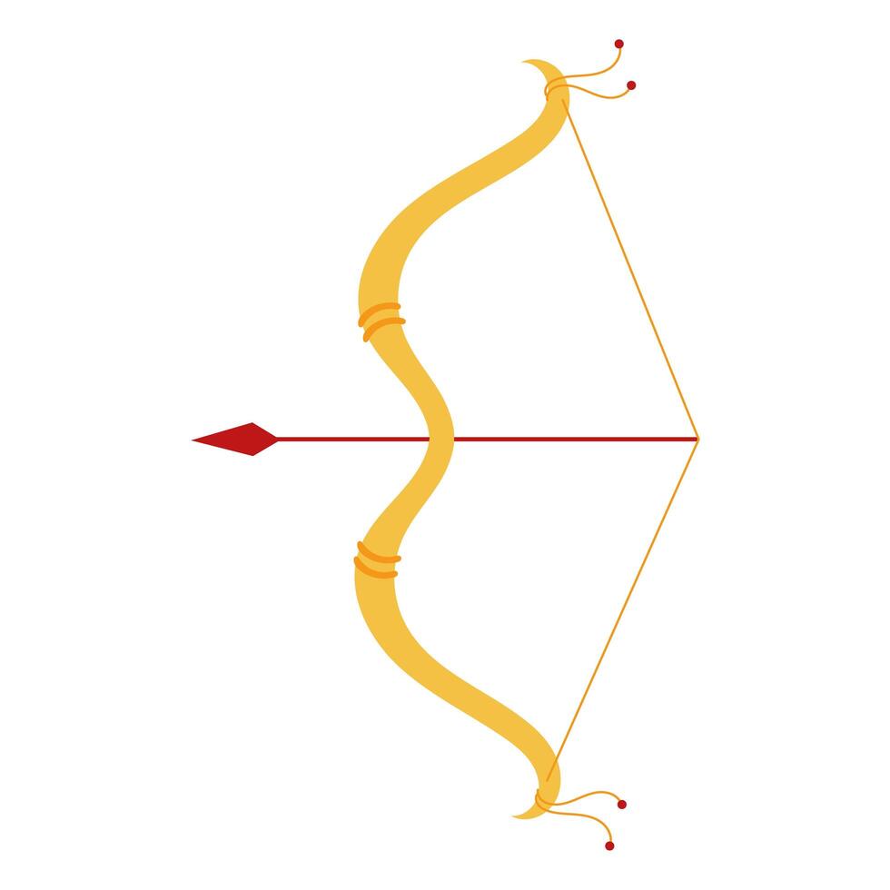 arch with arrow dussehra golden icon vector