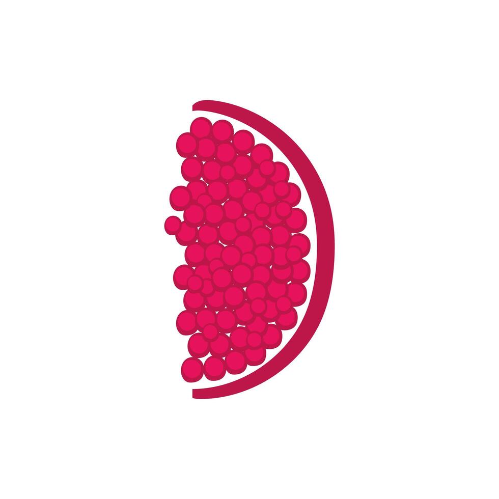 icono de naturaleza fresca de fruta de porción de granada vector