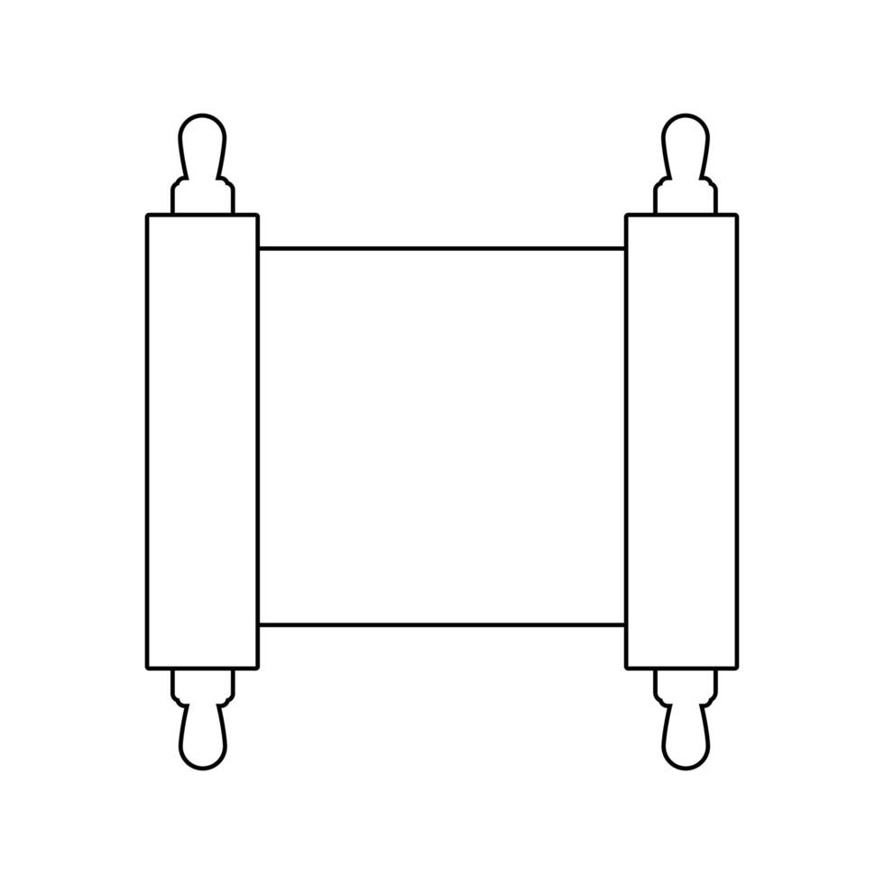 patchment document antique line style icon vector