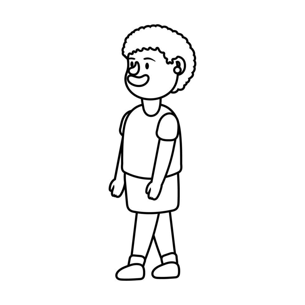 old woman person character line style icon vector