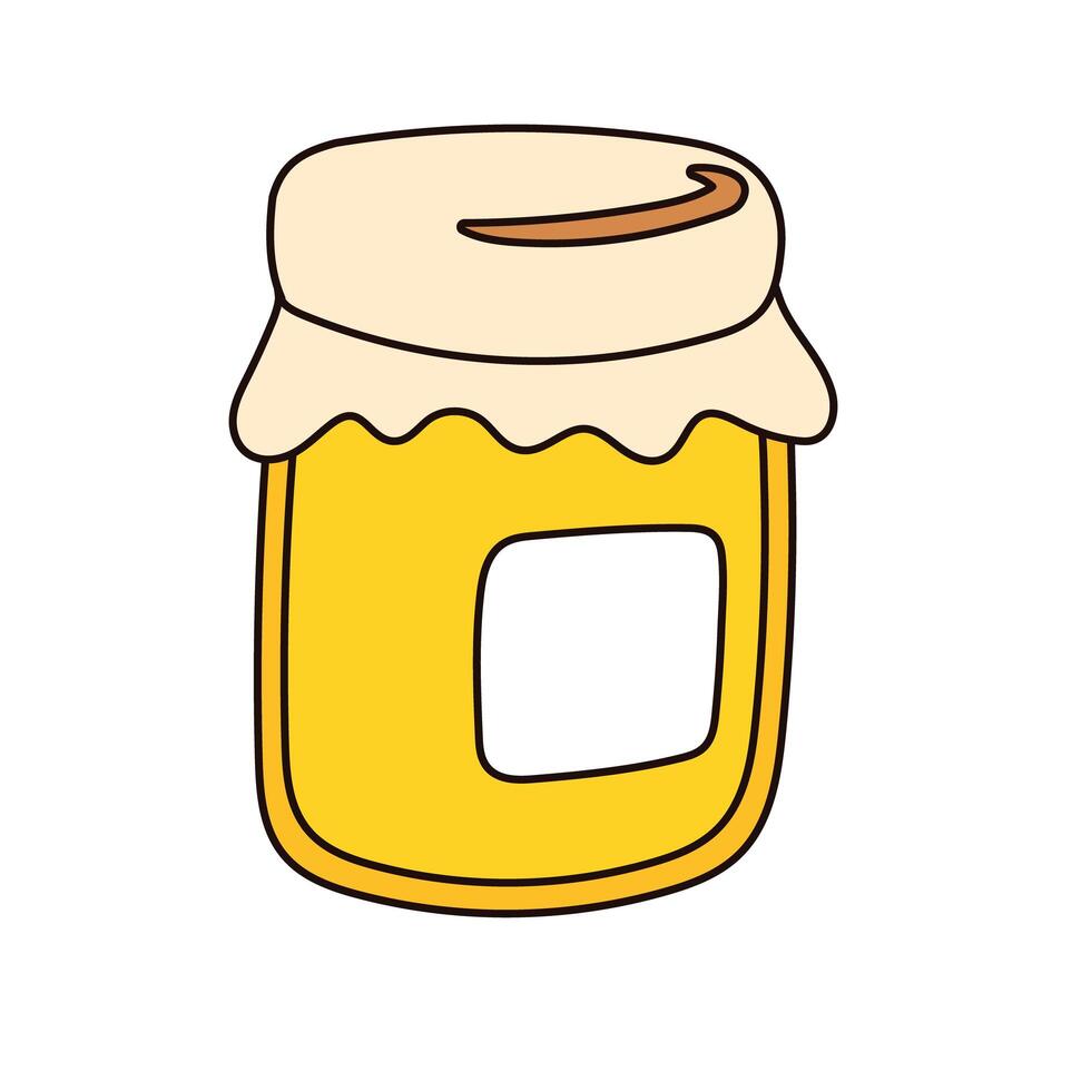 sweet honey pot isolated icon vector