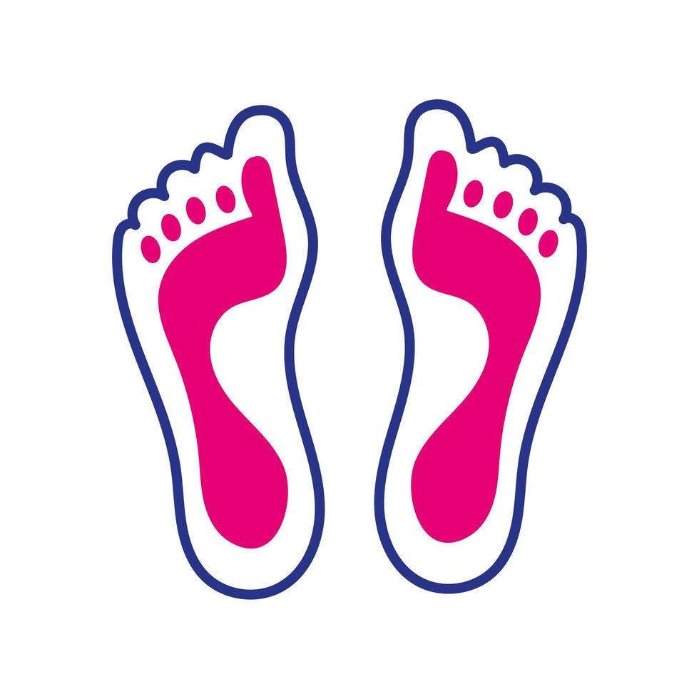 Orthopedic soles line and fill style icon vector