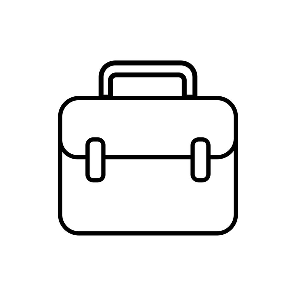 portfolio briefcase line style icon vector