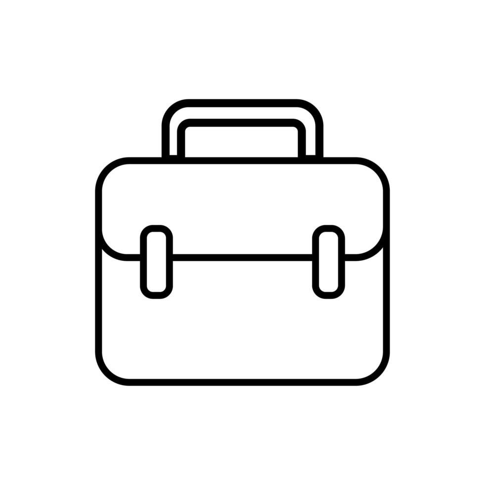 portfolio briefcase line style icon vector