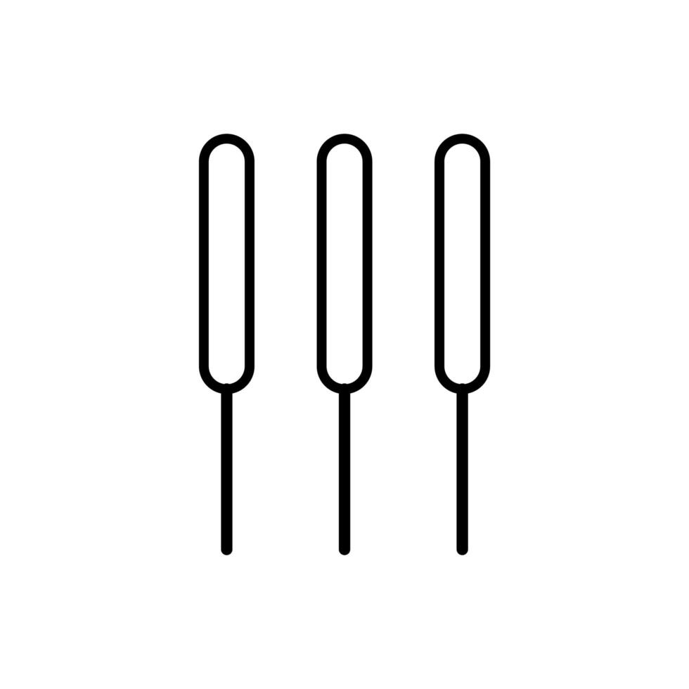 acupuncture needles line style icon vector