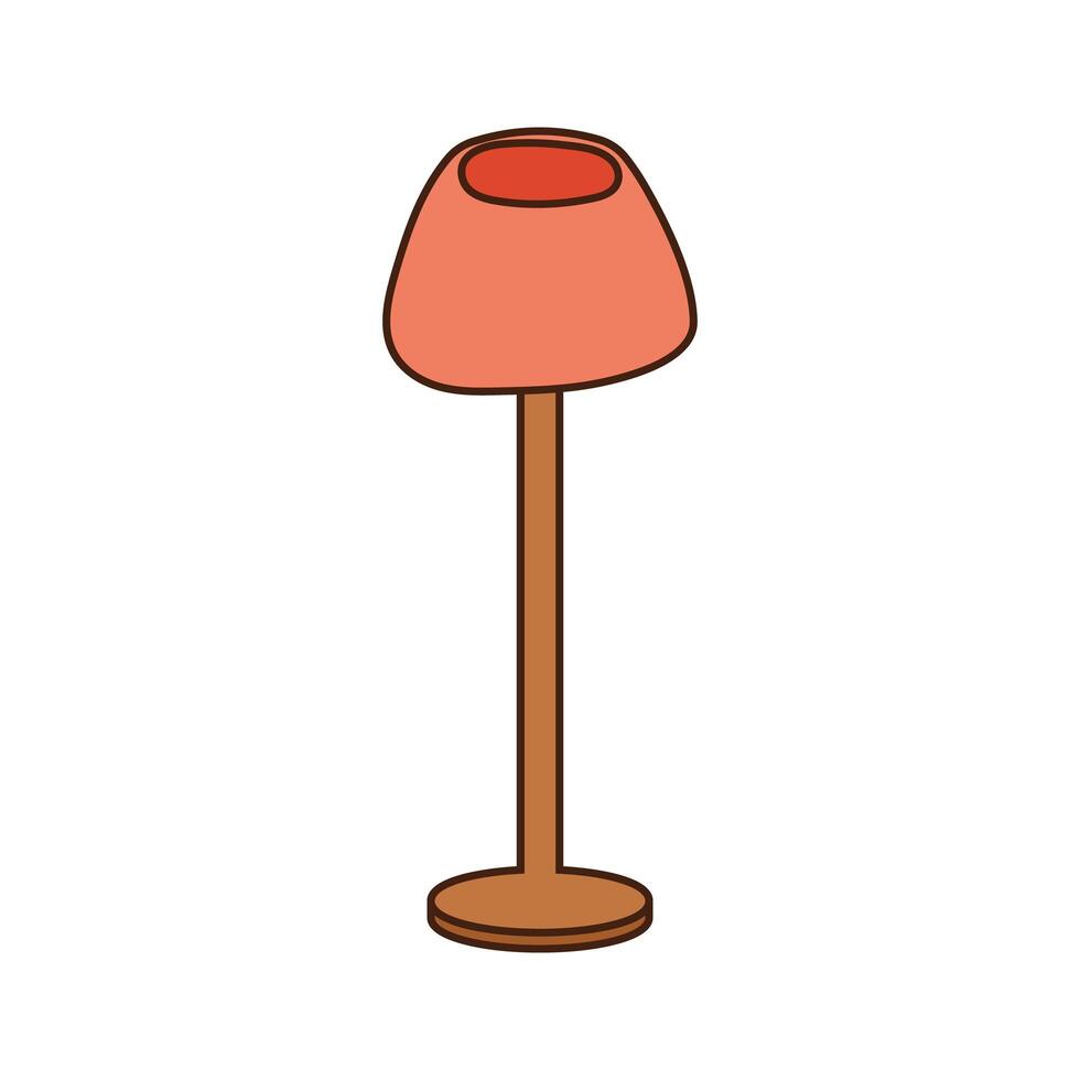 house lamp forniture isolated icon vector