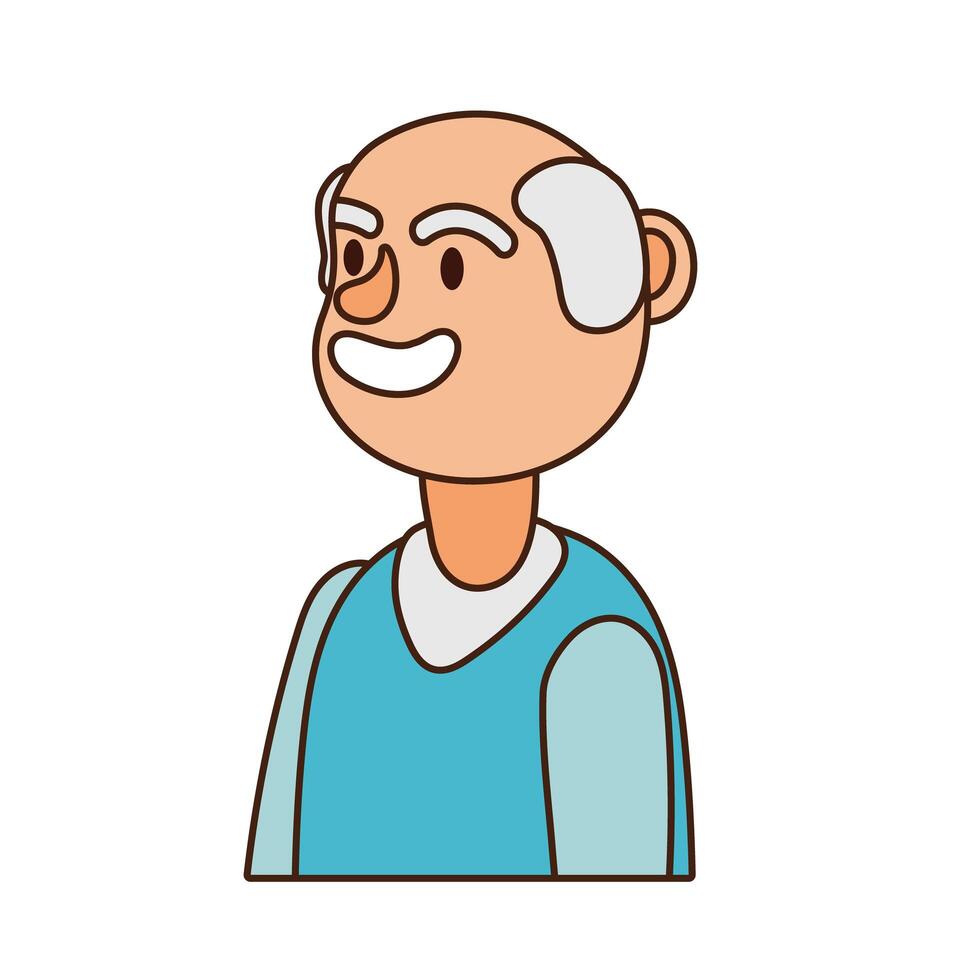 old man person avatar character vector