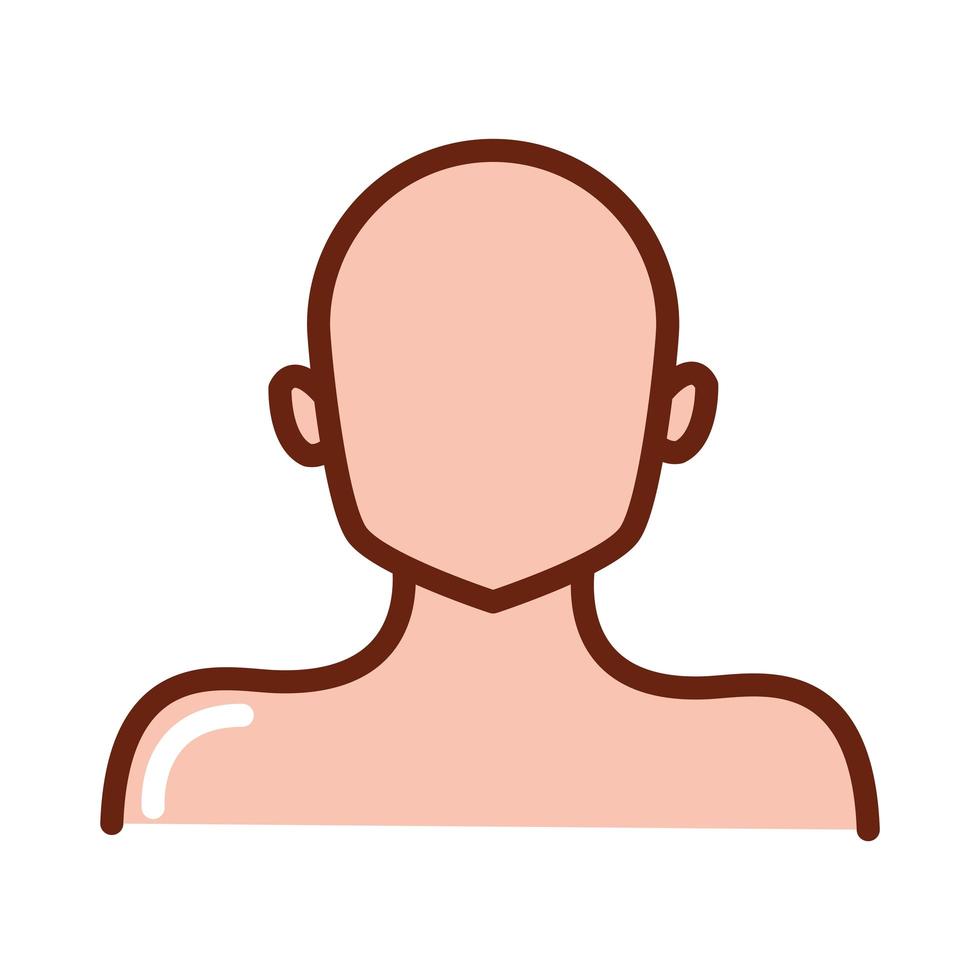 human body profile anatomy organ health line and fill icon vector