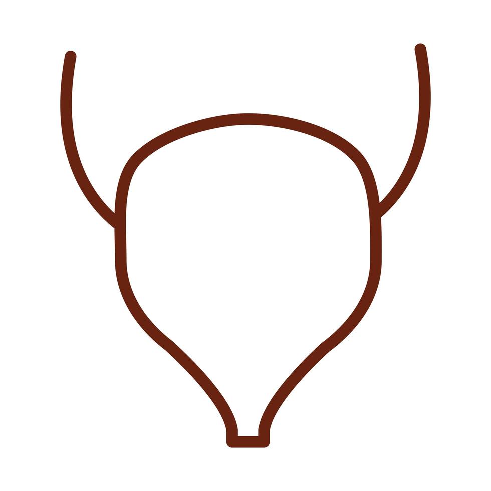 human body bladder anatomy organ health line icon style vector