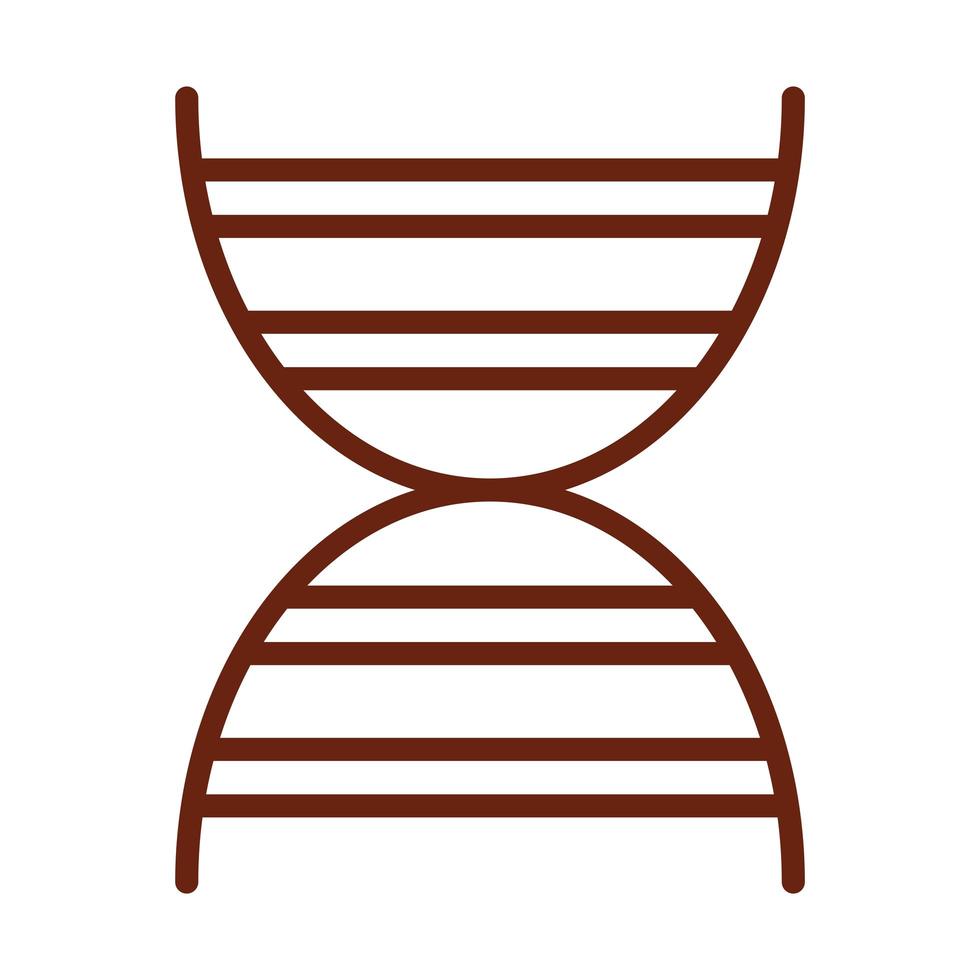 human body dna molecule anatomy organ health line icon style vector