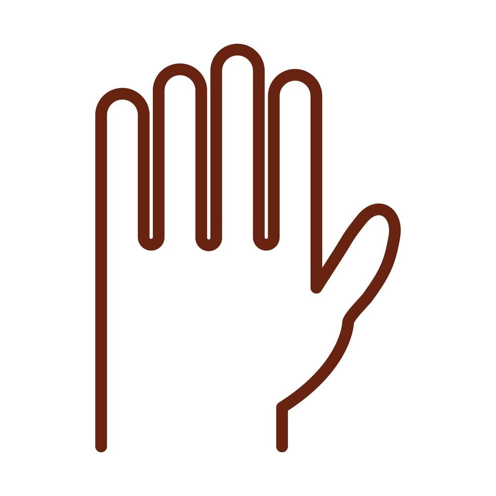 human body hand anatomy organ health line icon style vector