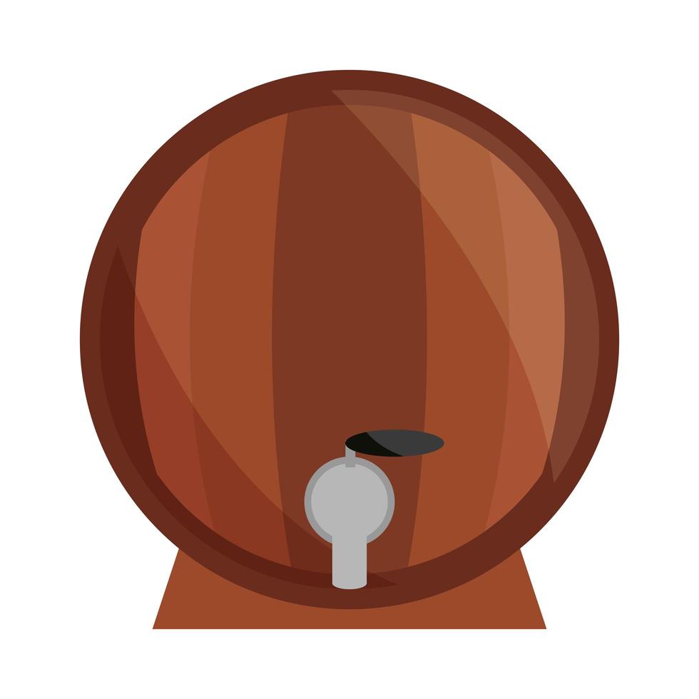 oktoberfest festival wooden beer barrel with tap celebration german traditional design vector