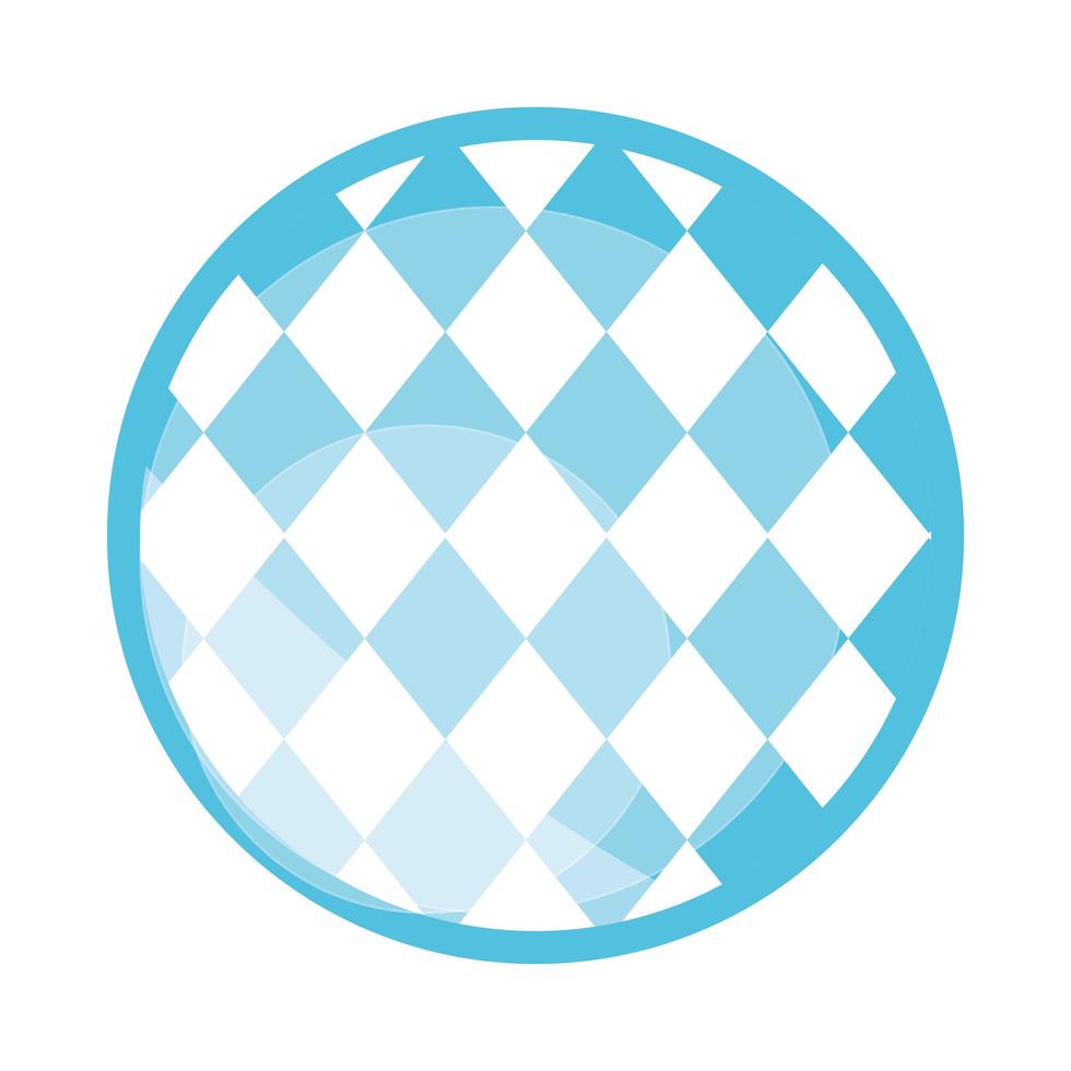 traditional blue checkered pattern flat icon design vector